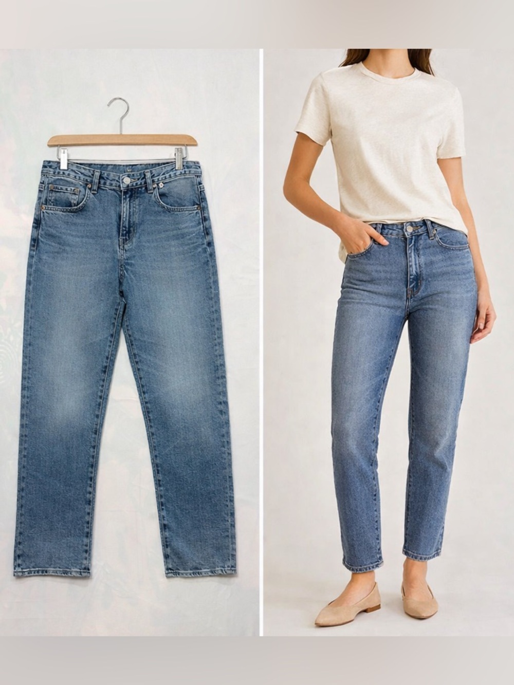 AG Adriano Goldschmied Womens Straight Jeans‎ Size 29 Medium Wash Stretch Denim